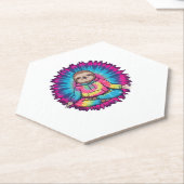 Hippie Sloth Peace Sign Krawatte-Dy Untersetzer (angewinkelt)