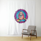 Hippie Sloth Peace Sign Krawatte-Dy Wandteppich (Beispiel)