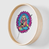 Hippie Sloth Peace Sign Tie-Dy Uhr (Winkel)
