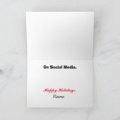 Hippie Social Media Funny Christmas Card Karte (Innenseite)