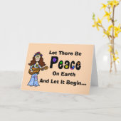 Hippie Social Media Funny Christmas Card Karte (Gelbe Blume)