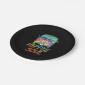 Hippie Soul Microbus Van Hippie Lifestyle Hippie Pappteller (Schrägansicht)