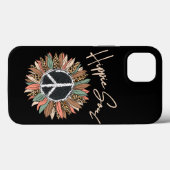 Hippie Soul Peace Signature Sonnenblume Case-Mate iPhone Hülle (Rückseite (Horizontal))
