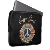 Hippie Soul Peace Signature Sonnenblume Laptopschutzhülle (Vorne Rechts)