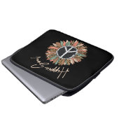 Hippie Soul Peace Signature Sonnenblume Laptopschutzhülle (Vorne Knopf)