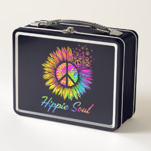 Hippie Soul Peace Signature Sonnenblume Metall Brotdose