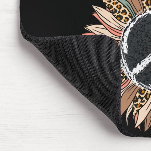 Hippie Soul Peace Signature Sonnenblume Mousepad (Ecke)