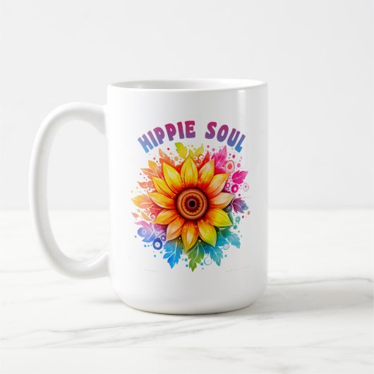 Hippie Soul Rainbow Sonnenblume Wild Vibes Kaffeetasse (Links)