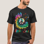 Hippie-Soul-Sunflower-Tiedye-60er- T-Shirt (Vorderseite)