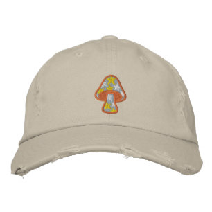 Hippie Stars Pilz Bestickte Baseballkappe