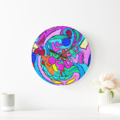 Hippie-Stil Groovy Liebe Uhr (Zuhause)