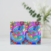Hippie-Stil Ruhe und Liebe Postkarte (Stehend Vorderseite)