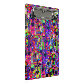 Hippie Style Guitars Pattern Mini Klemmbrett (Schrägansicht)