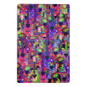 Hippie Style Guitars Pattern Mini Klemmbrett (Rückseite)