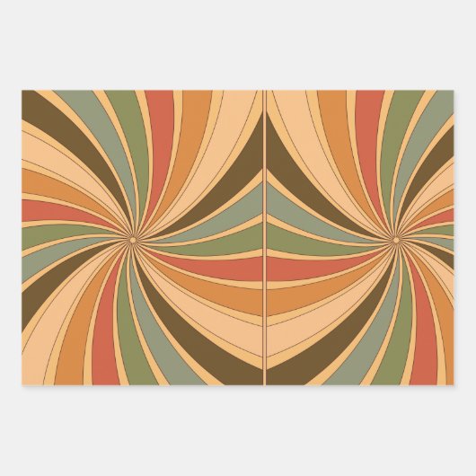 Hippie Style Retro Design Geschenkpapier Set (Vorderseite 3)