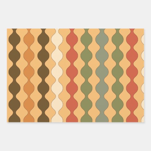 Hippie Style Retro Design Geschenkpapier Set (Vorderseite)