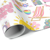 Hippie Summer Travel Vacacation Design Geschenkpapier (Rolleneckpunkt)