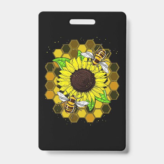 Hippie Sunflower Bees Ausweis (Vorderseite)