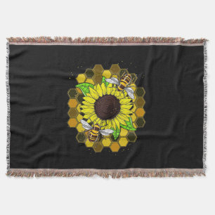 Hippie Sunflower Bees Decke