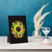 Hippie Sunflower Bees Fotoplatte (Seite)