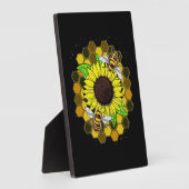 Hippie Sunflower Bees Fotoplatte (Seite)