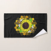 Hippie Sunflower Bees Handtuch (Handtuch)