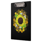 Hippie Sunflower Bees Klemmbrett (Links)