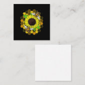 Hippie Sunflower Bees Mitteilungskarte (Vorne/Hinten)