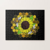 Hippie Sunflower Bees Puzzle (Horizontal)