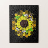 Hippie Sunflower Bees Puzzle (Vertikal)