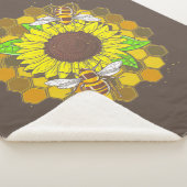 Hippie Sunflower Bees Sherpadecke (3/4)