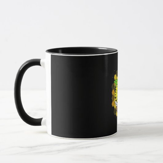 Hippie Sunflower Bees Tasse (Links)