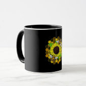 Hippie Sunflower Bees Tasse (Vorderseite Links)