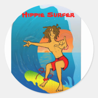 Hippie Surfer Aufkleber