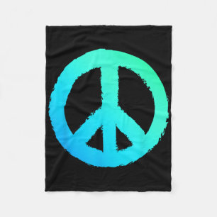 Hippie Symbol Anti-War Logo Peace Sign Fleecedecke