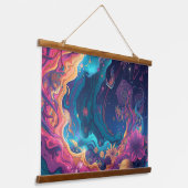 Hippie Tapestry Wandteppich Mit Holzrahmen (Gewinkelt)