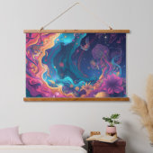 Hippie-Teppich Wandteppich Mit Holzrahmen (Schlafzimmer)