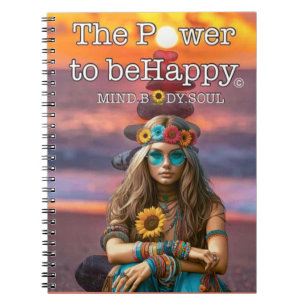 HIPPIE-THEMED NOTEBOOK NOTIZBLOCK