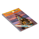 HIPPIE-THEMED NOTEBOOK - PERSONALISIERTER NAME NOTIZBLOCK (Rechte Seite)