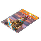 HIPPIE-THEMED NOTEBOOK - PERSONALISIERTER NAME NOTIZBLOCK (Linke Seite)