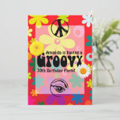 Hippie Themed Party Einladung (Stehend Vorderseite)