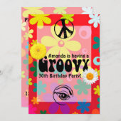 Hippie Themed Party Einladung (Vorne/Hinten)