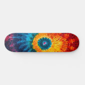 Hippie Tie Dye skateboard to ride in the clouds (Horizontal)