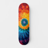 Hippie Tie Dye skateboard to ride in the clouds (Vorderseite)