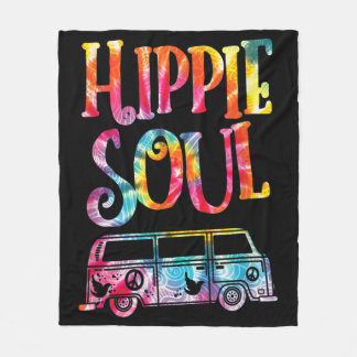 Hippie-Tie-Dye-Van Hippie-Seele Fleecedecke