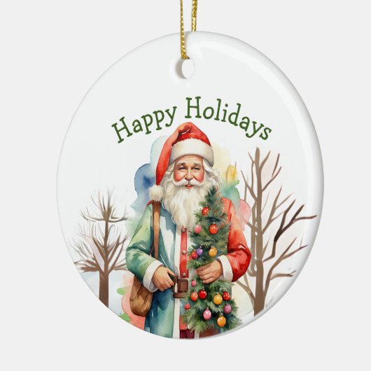 Hippie Tree Hugging Santa Ornament (Links)