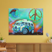 Hippie Trip Wrapped Canvas Leinwanddruck (Insitu (Wohnzimmer))