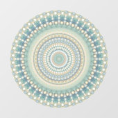 Hippie Trippy Eclectic Pastel Boho Groovy Mandala Fensteraufkleber (Blatt)