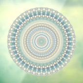 Hippie Trippy Eclectic Pastel Boho Groovy Mandala Fensteraufkleber (Blatt 3)