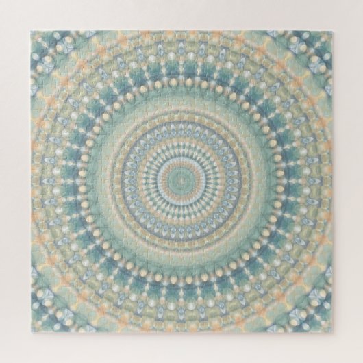 Hippie Trippy Eclectic Pastel Boho Groovy Mandala Puzzle (Vertikal)
